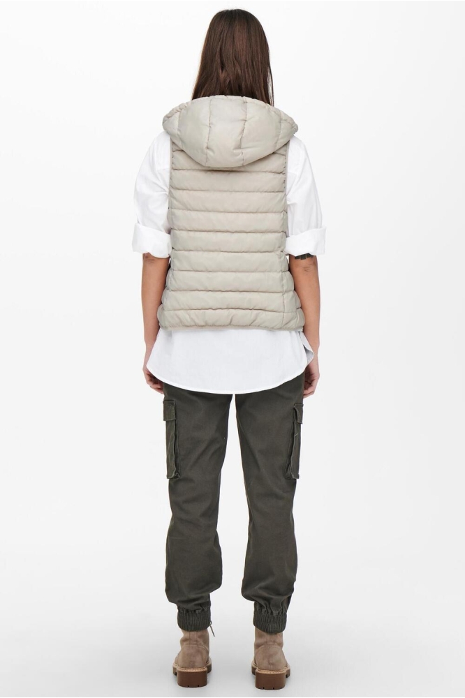 ONLNEWTAHOE HOOD WAISTCOAT OTW NOOS 15205760 Pumice Stone